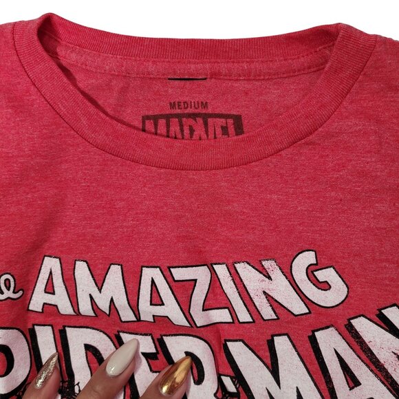 Marvel Men's The Amazing Spider-Man Graphic T-Shirt Red Short Sleeve Size Medium - Picture 8 of 10